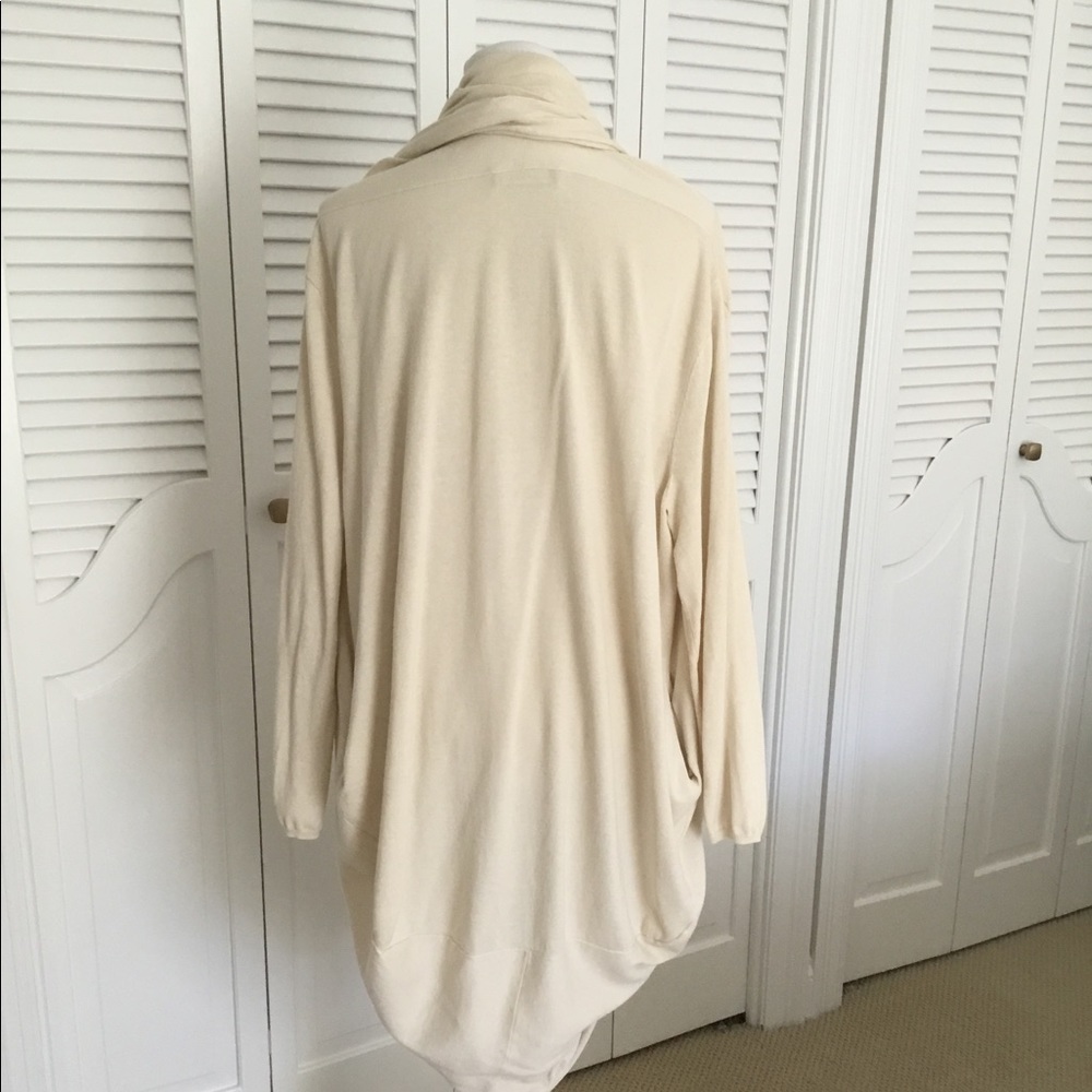 Stefanel Cream Open-Front Draped Women’s Sweater - Size M - Picture 4 of 6